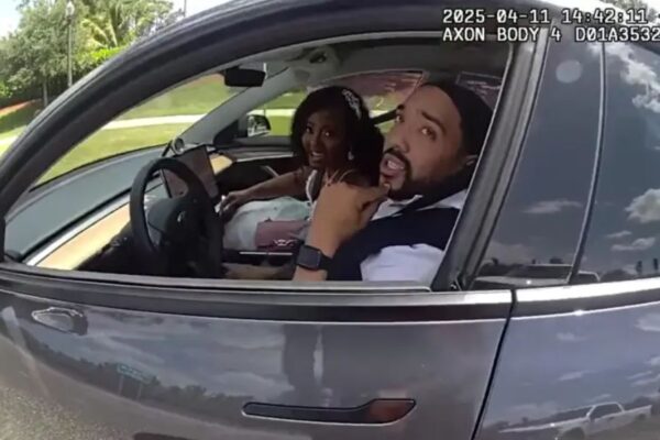 Late for the Wedding, Florida Bride Captured on Wild Police Video Racing to the Altar in Her Car