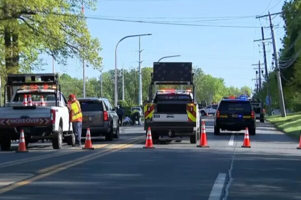 Pedestrian struck and killed by car that crashed and Rolled Over in Newark