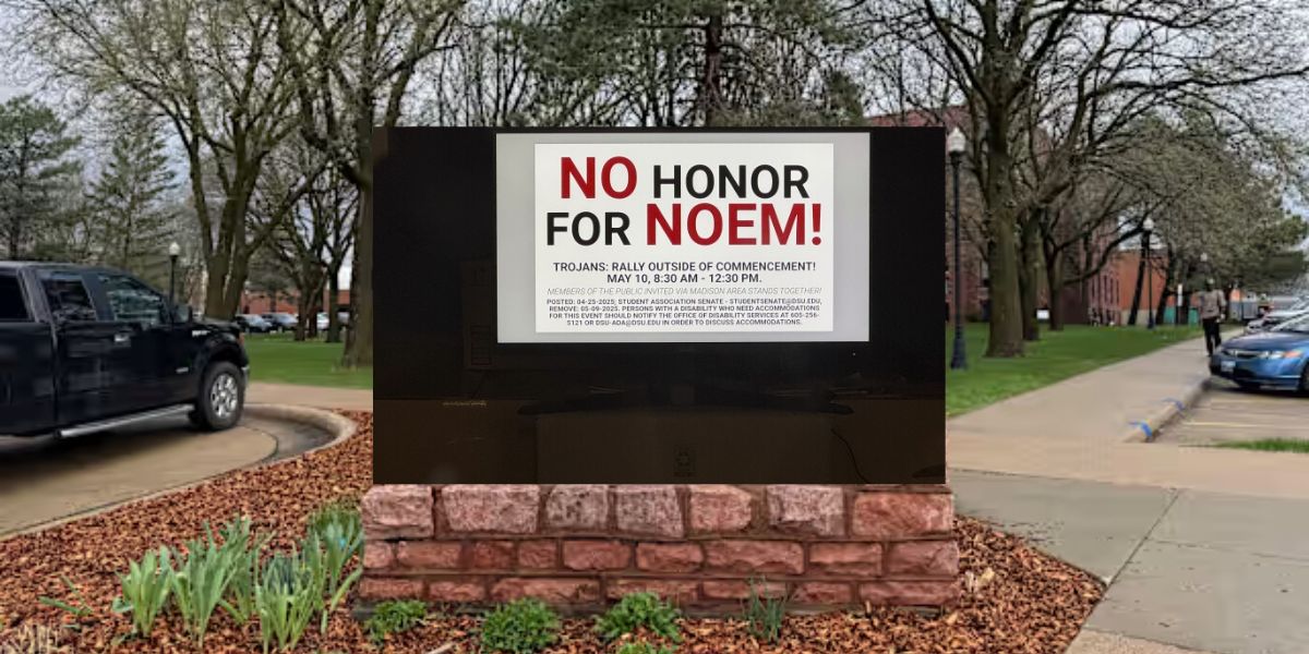 Backlash Builds as South Dakota Students Protest Noem’s Campus Honor