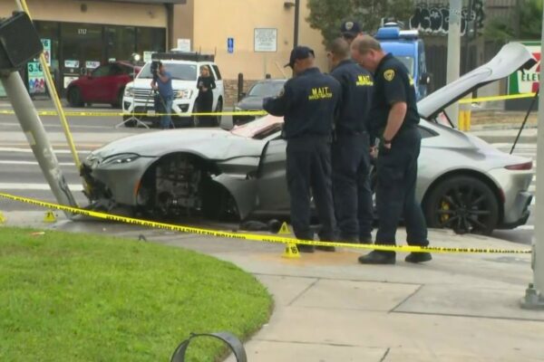Driver dies after crashing sports car during police chase in Boyle Heights