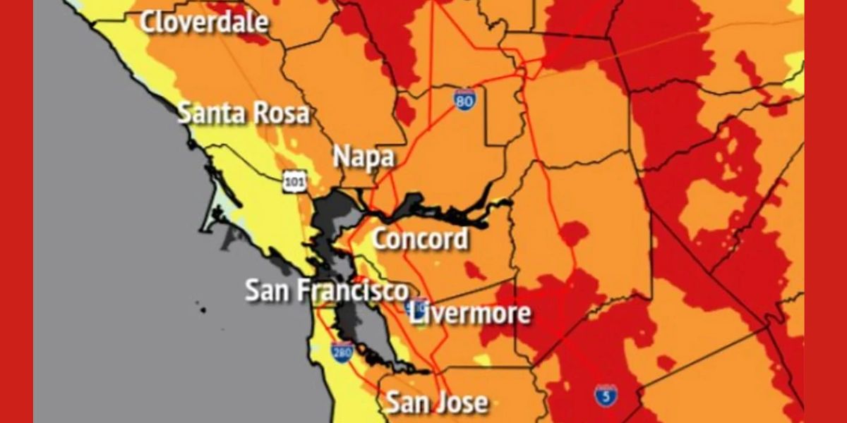 Heat Advisory Issued for Bay Area Inland Valleys, Santa Cruz Mountains