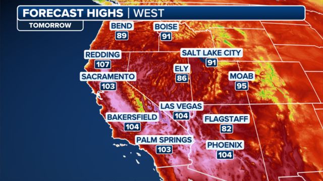 Millions Feel the Heat as Las Vegas Leads Western U.S. Temperature Surge