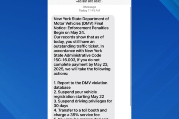 New York DMV Issues Warning About Scam Texts Claiming Unpaid Traffic Tickets