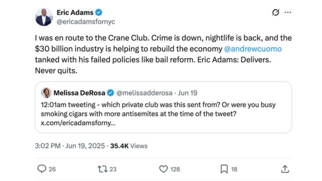 ‘Which Private Club Was This Sent From?’: Cuomo Aide Taunts Adamson on Social Media