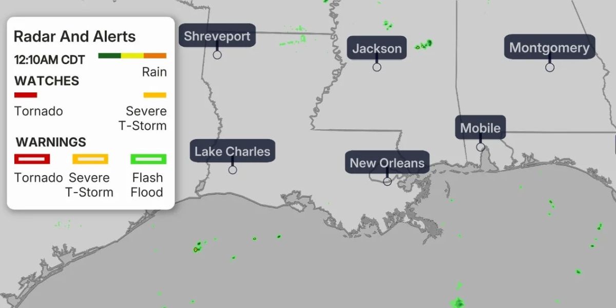 Gulf Weather System Could Bring Heavy Rain, Flooding to Louisiana and Mississippi